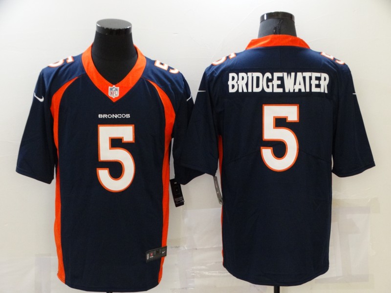 Men Denver Broncos 5 Bridgewater Blue Nike Vapor Untouchable Limited 2021 NFL Jersey